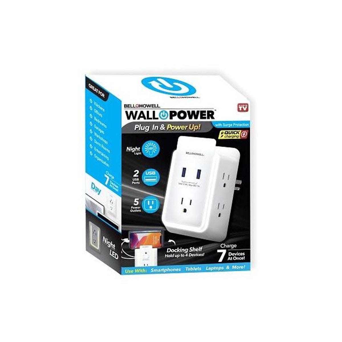 Bell + Howell 5-Outlet Wall Power Adapter