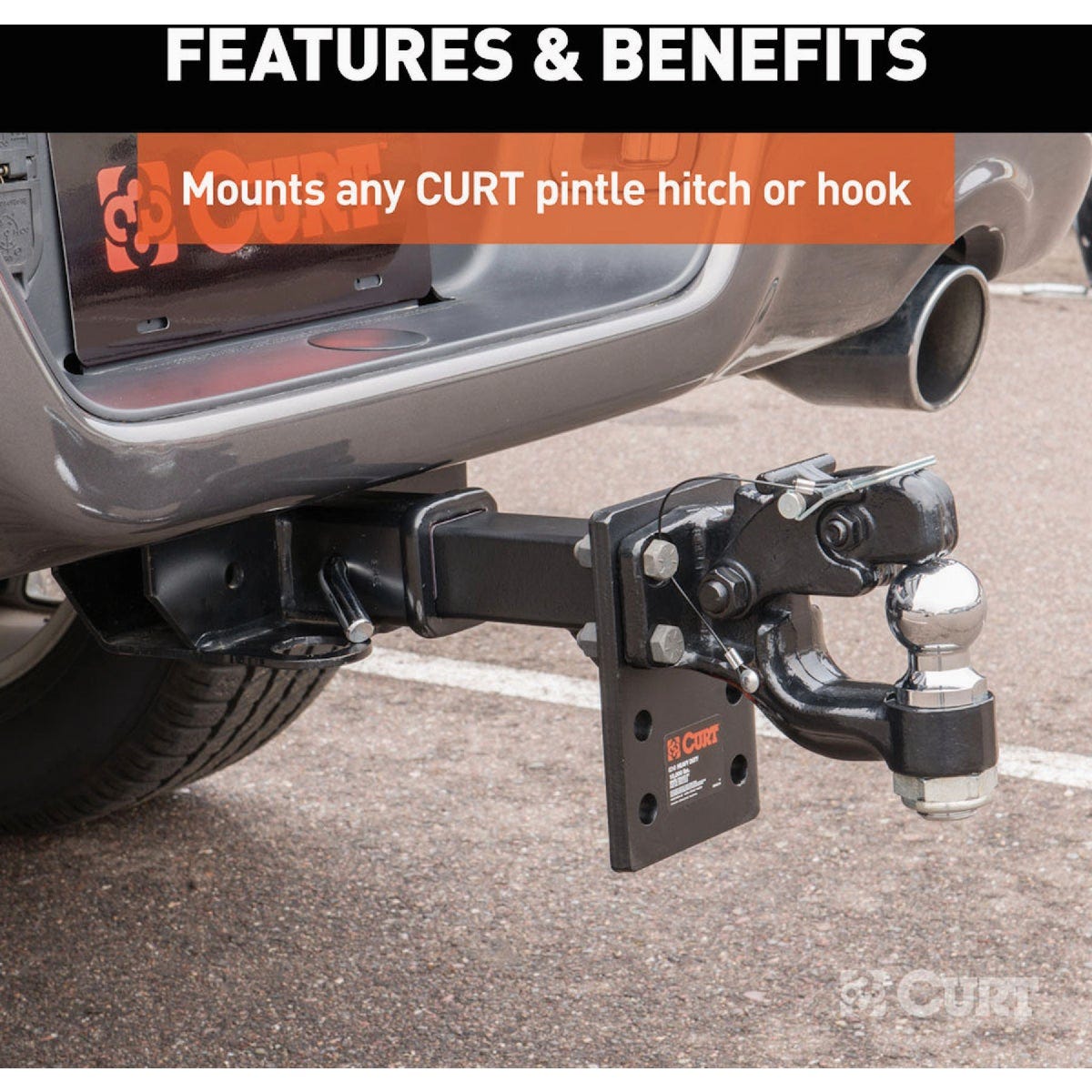 CURT 2 In. Adjustable Pintle Mount, 10,000 Lb. Capacity - photo 5 CURT 2 In. Adjustable Pintle Mount, 10,000 Lb. Capacity - photo 5