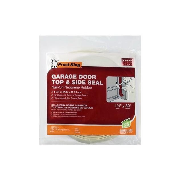 Frost King 1-3/4 In. W x 30 Ft. L Garage Door Top & Side Weatherseal Frost King 1-3/4 In. W x 30 Ft. L Garage Door Top & Side Weatherseal