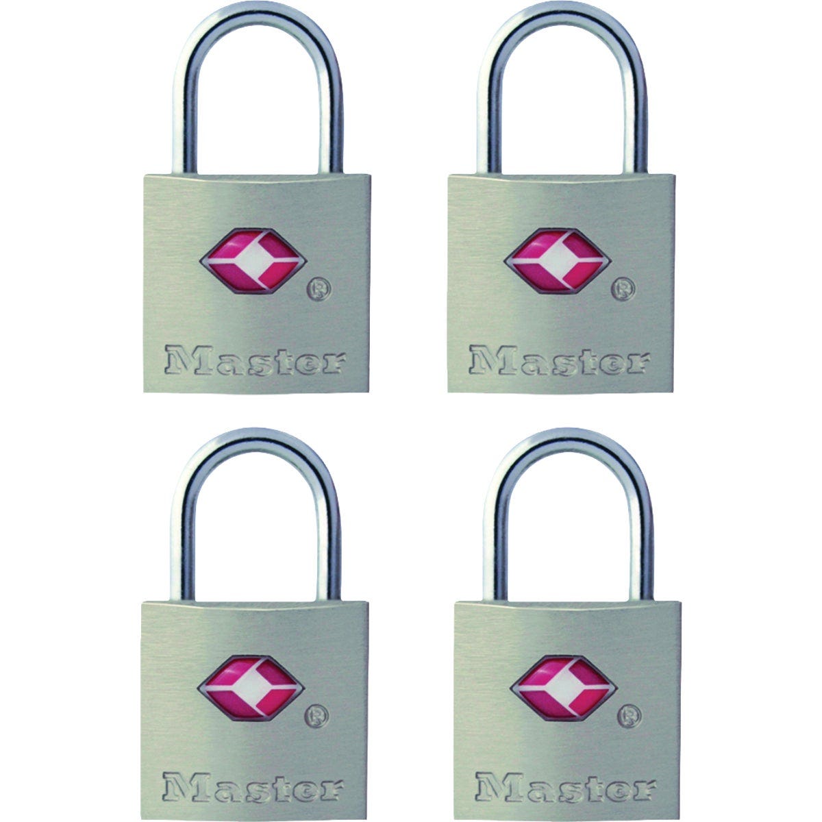 Master Lock 7/8 In. TSA Metal Keyed Padlock (4-Pack) Master Lock 7/8 In. TSA Metal Keyed Padlock (4-Pack)