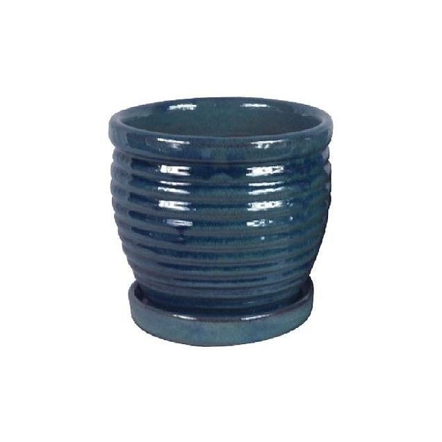 Trendspot 6 In. Aqua Blue Honey Planter Trendspot 6 In. Aqua Blue Honey Planter
