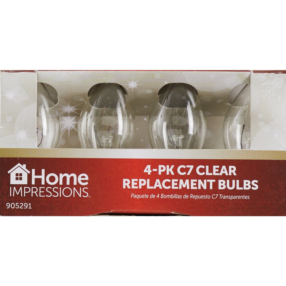 Home Impressions C7 Clear Transparent 125V Replacement Light Bulb (4-Pack) Home Impressions C7 Clear Transparent 125V Replacement Light Bulb (4-Pack)