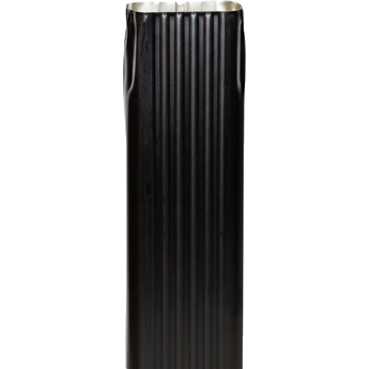 Spectra Metals 2 In. x 3 In. Black Aluminum Downspout