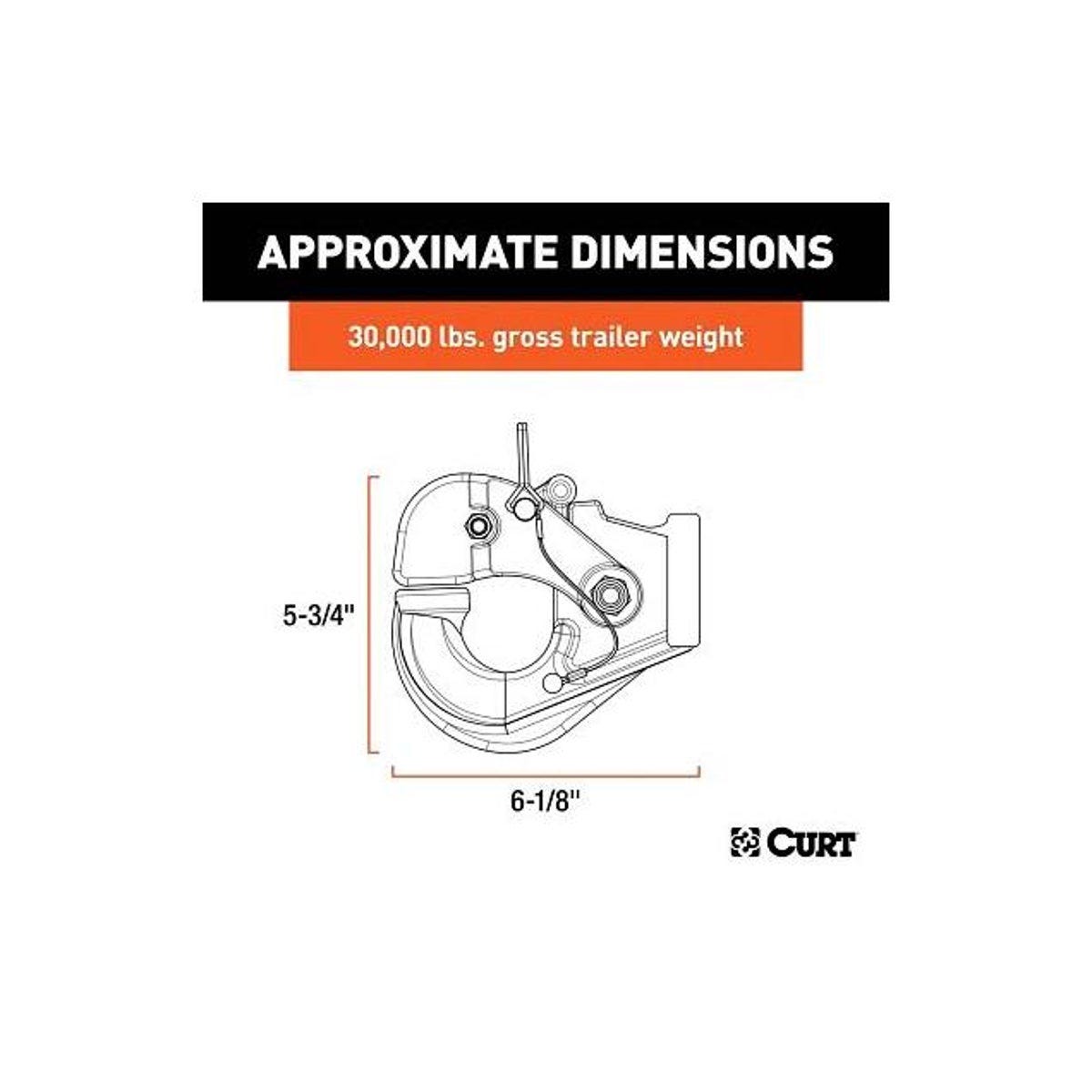 CURT Pintle Hook Hitch, 30,000 Lb. Load - photo 2