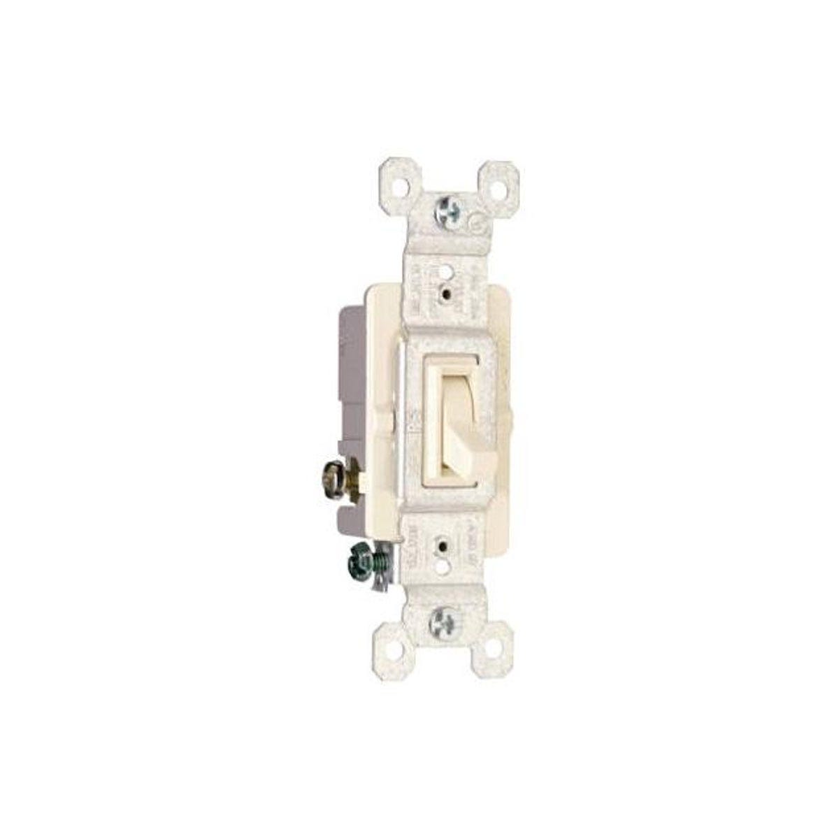 Legrand Pass & Seymour 15A Light Almond 3-Way Toggle Switch
