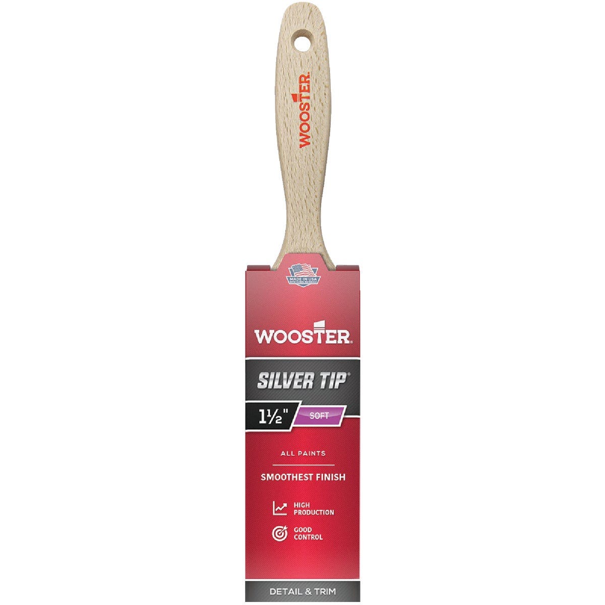 Wooster SILVER TIP 1-1/2 In. Flat Sash Varnish And Paint Brush Wooster SILVER TIP 1-1/2 In. Flat Sash Varnish And Paint Brush