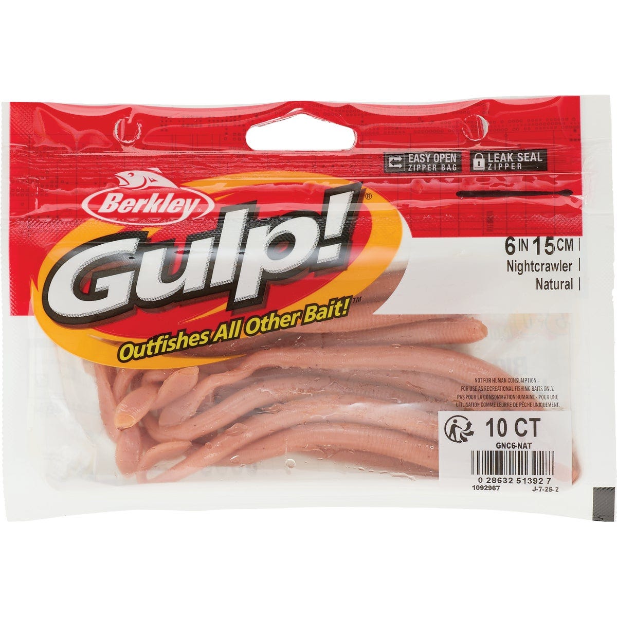 Berkley Gulp! 6 In. Bait Nightcrawler Fishing Lure Berkley Gulp! 6 In. Bait Nightcrawler Fishing Lure