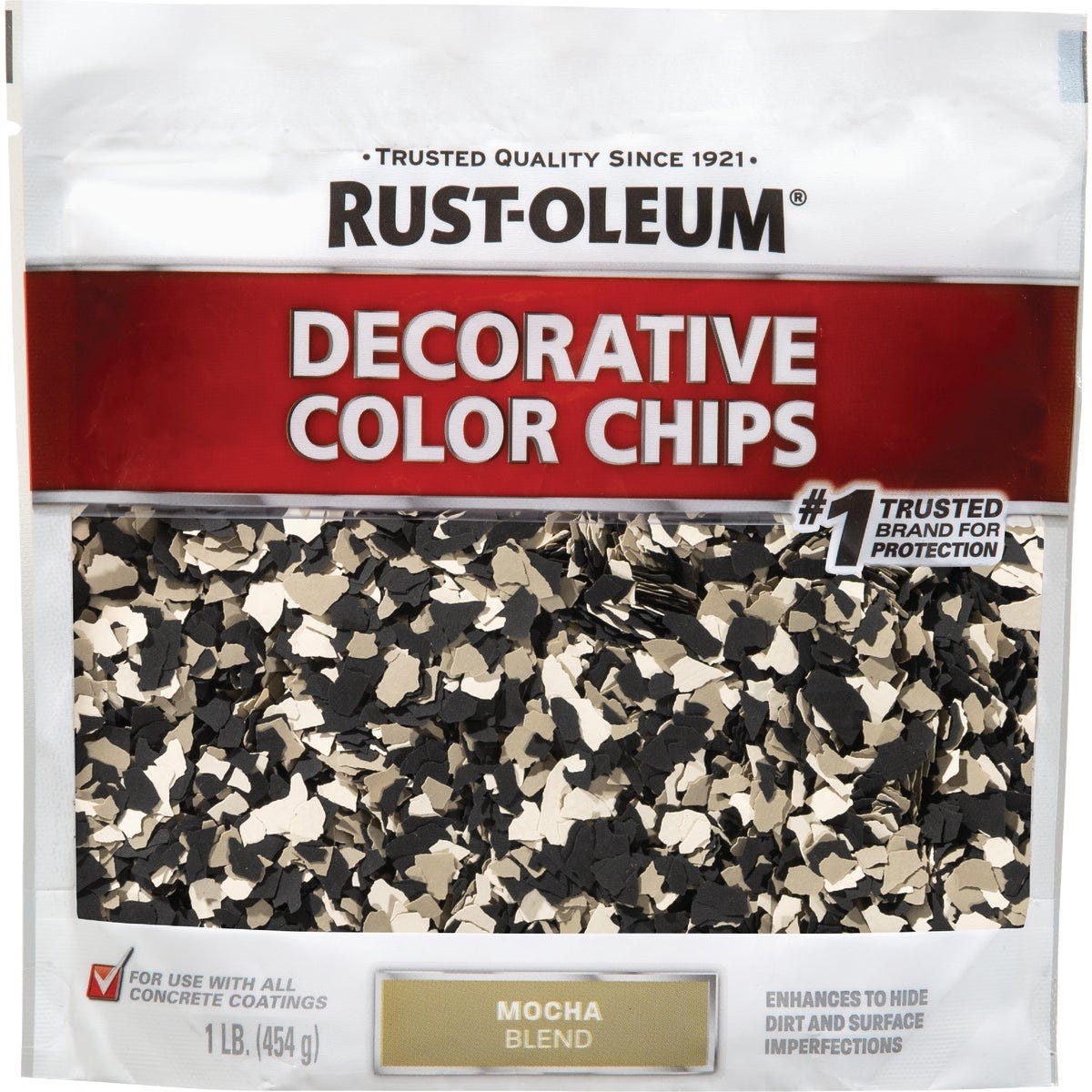 Rust-Oleum Color Chip Concrete Coating, 1 Lb., Mocha - photo 2