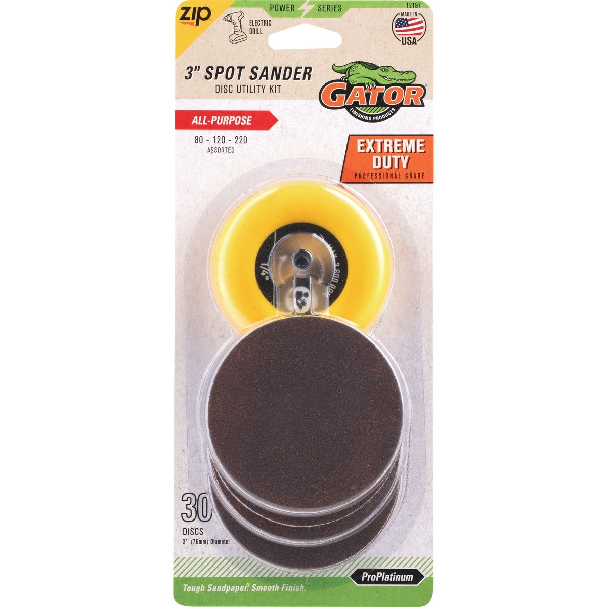Gator 3 In. Spot Sander Kit with (30) Discs