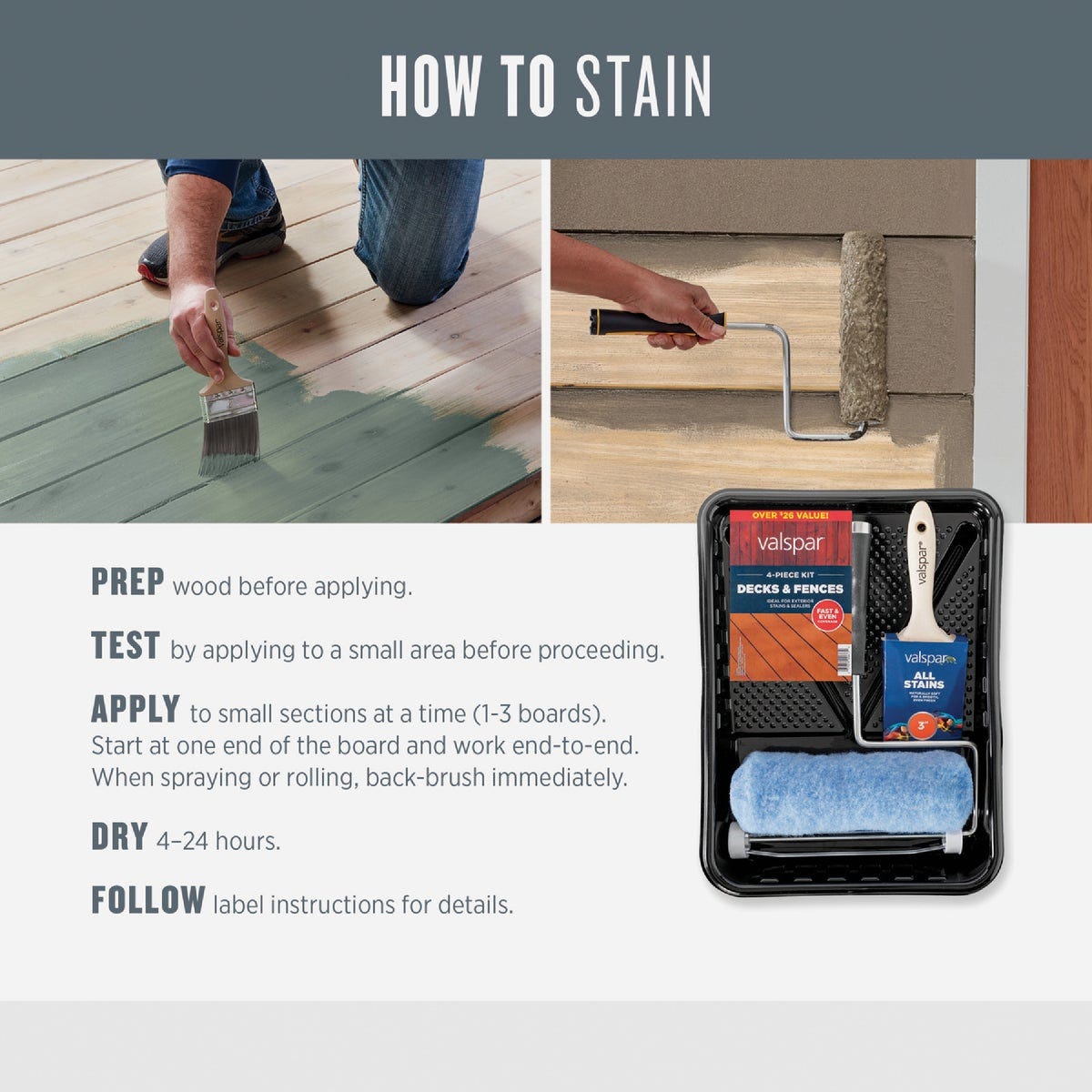 Valspar Transparent Deck Stain, Canyon Brown, 5 Gal. - photo 8