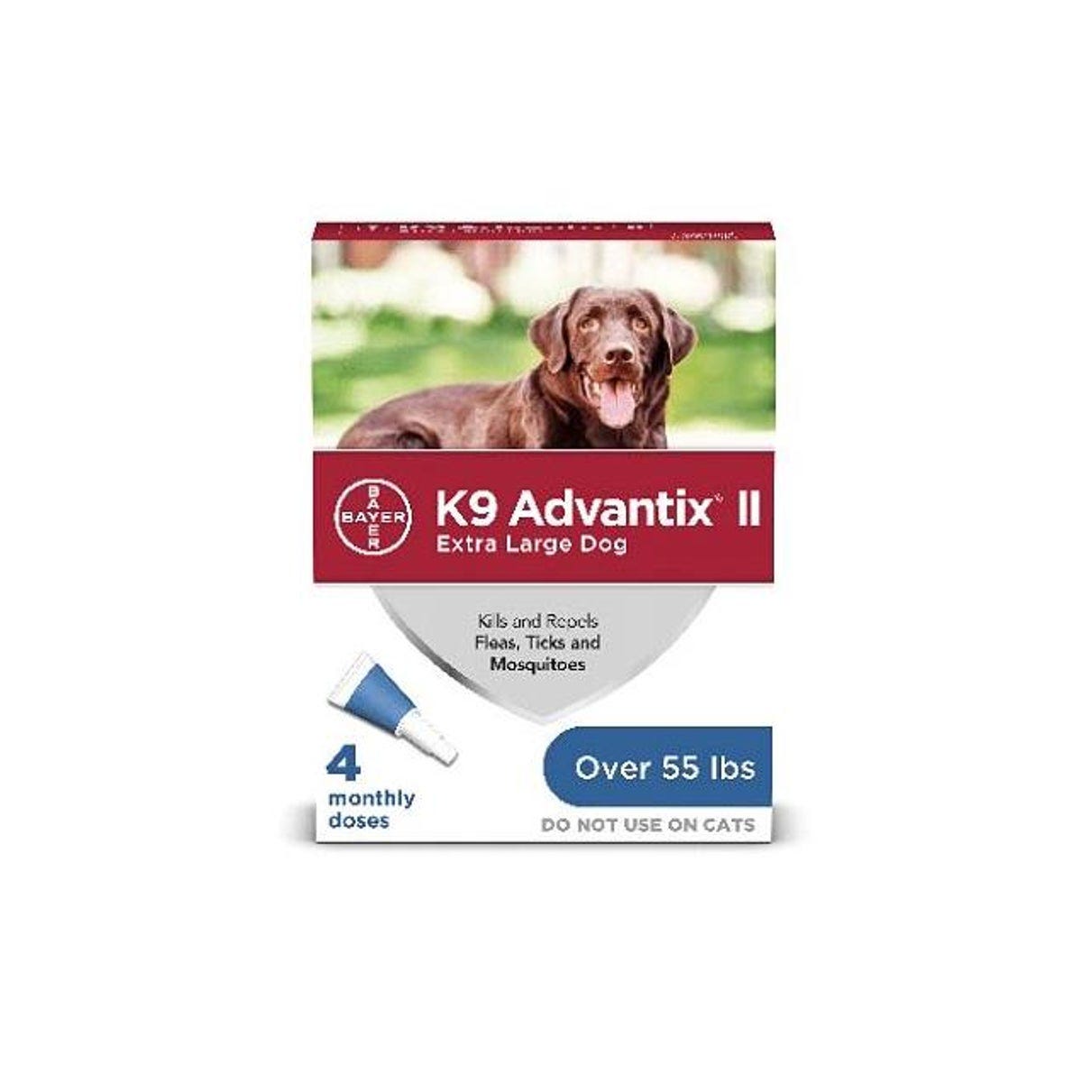 K9 Advantix II Flea And Tick Prevention & Treatment for Dogs over 55 Lb. (4-Pack)