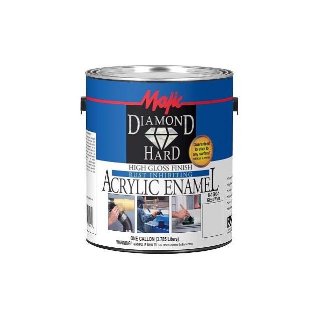 Majic Diamond Hard Acrylic Enamel, Gloss White, 1 Gal.