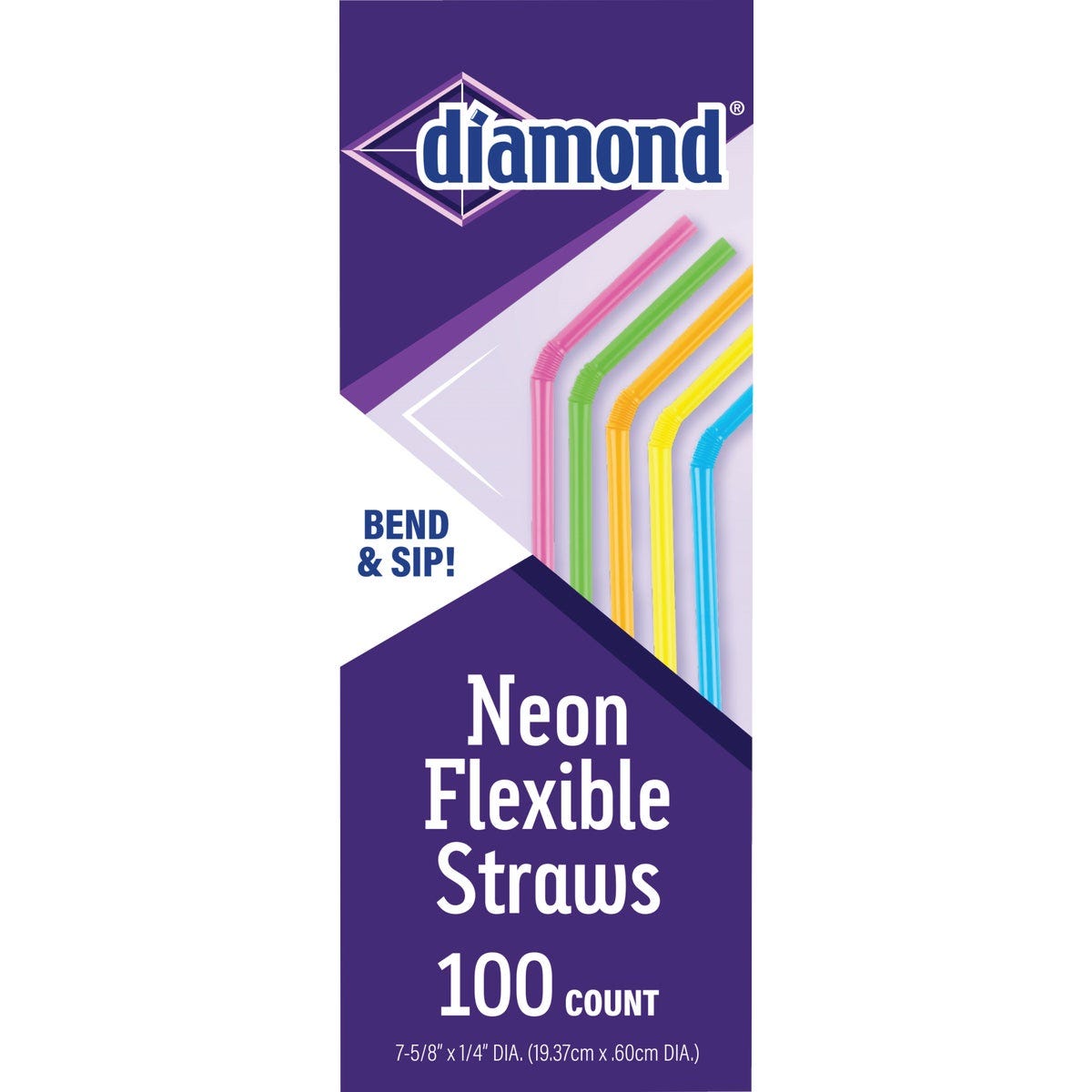 Diamond Flexible Neon Straw (100-Count) Diamond Flexible Neon Straw (100-Count)