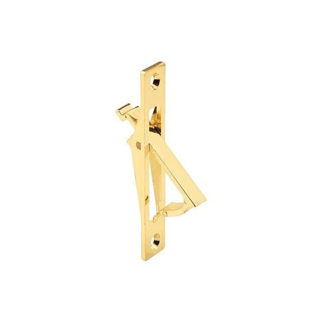 Prime-Line Polished Brass Pocket Door Flush Edge Pull