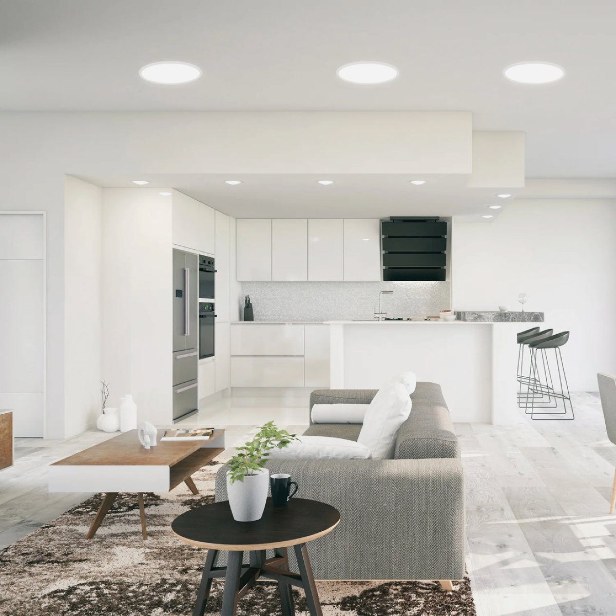 Feit Electric Edge-Lit 15 In. White Round 6-Way LED Flush Mount Light - photo 4 Feit Electric Edge-Lit 15 In. White Round 6-Way LED Flush Mount Light - photo 4