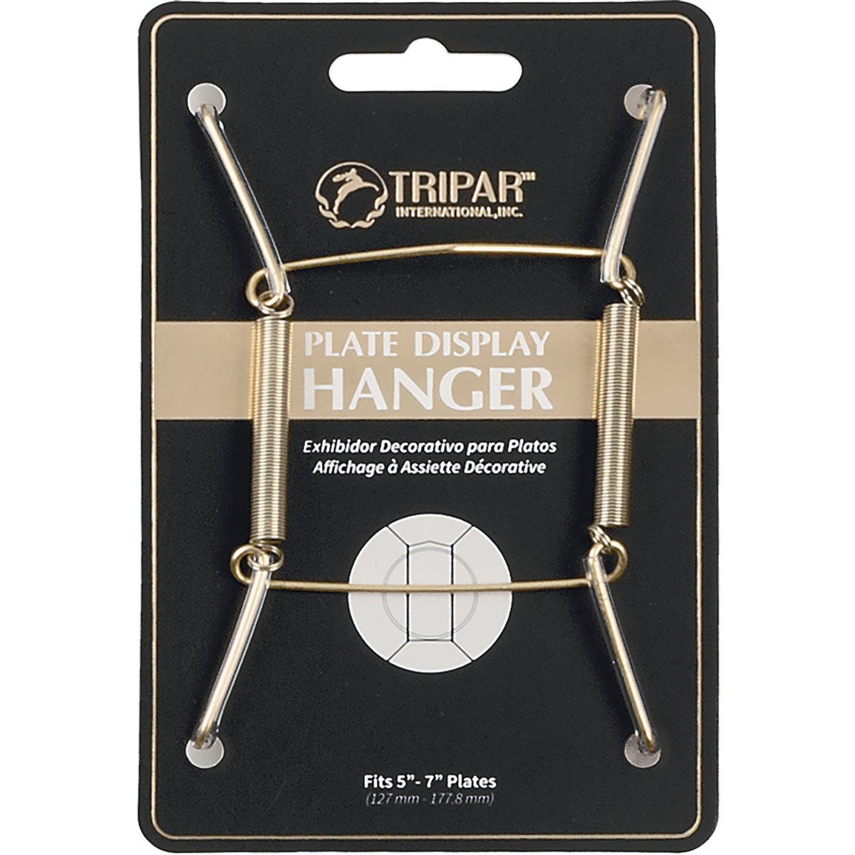 Tripar 5 In. to 7 In. Brass Wire Plate Hanger, 2 Lb. Weight Capacity ...