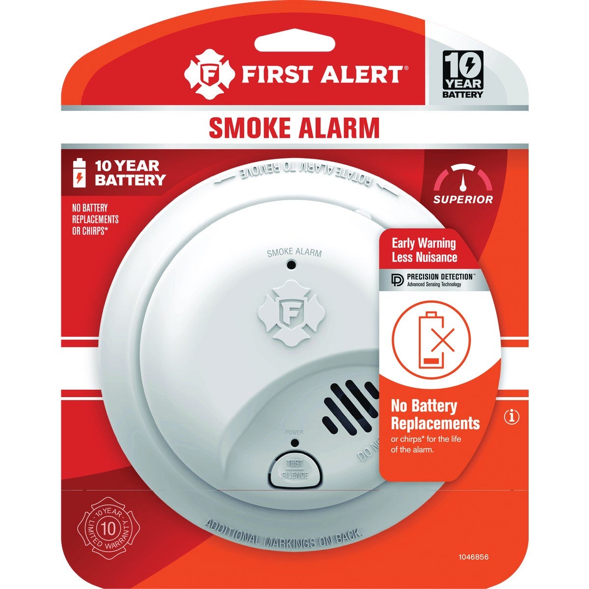 First Alert 10 Year Battery Ionization Smoke Alarm