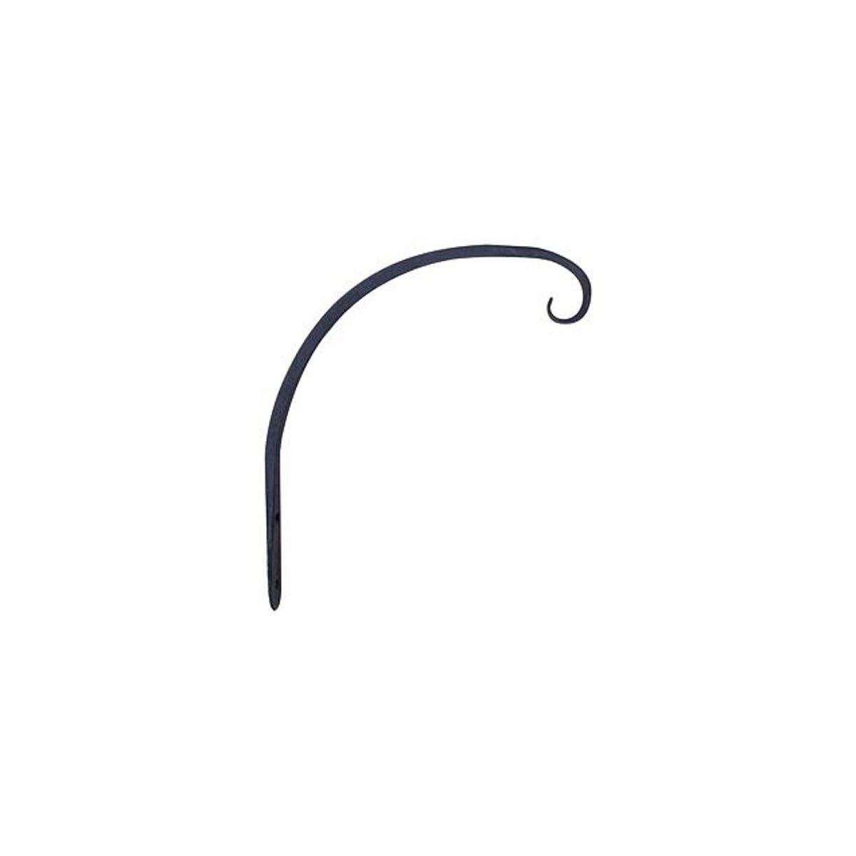 8 In. Black Curved Hanging Plant Hook