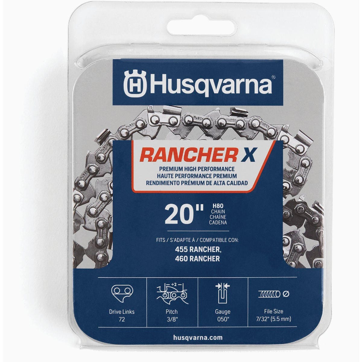 Husqvarna 20 In. 72-Link Chainsaw Chain - photo 2