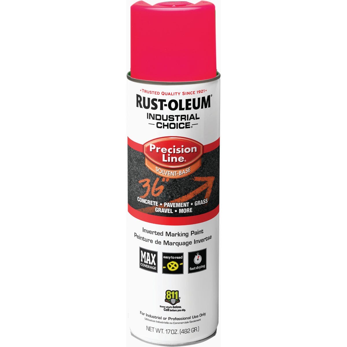 Rust-Oleum Industrial Choice 17 Oz. Fluorescent Pink M1600 Inverted Marking Paint - photo 2 Rust-Oleum Industrial Choice 17 Oz. Fluorescent Pink M1600 Inverted Marking Paint - photo 2