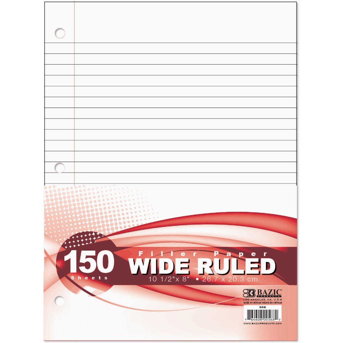 Bazic Products Wide Ruled 150 Ct. Filler Paper - photo 2