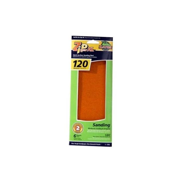 Gator Grit 120 Grit Zip XL Hand Sander Refill Sheets (6-Pack)
