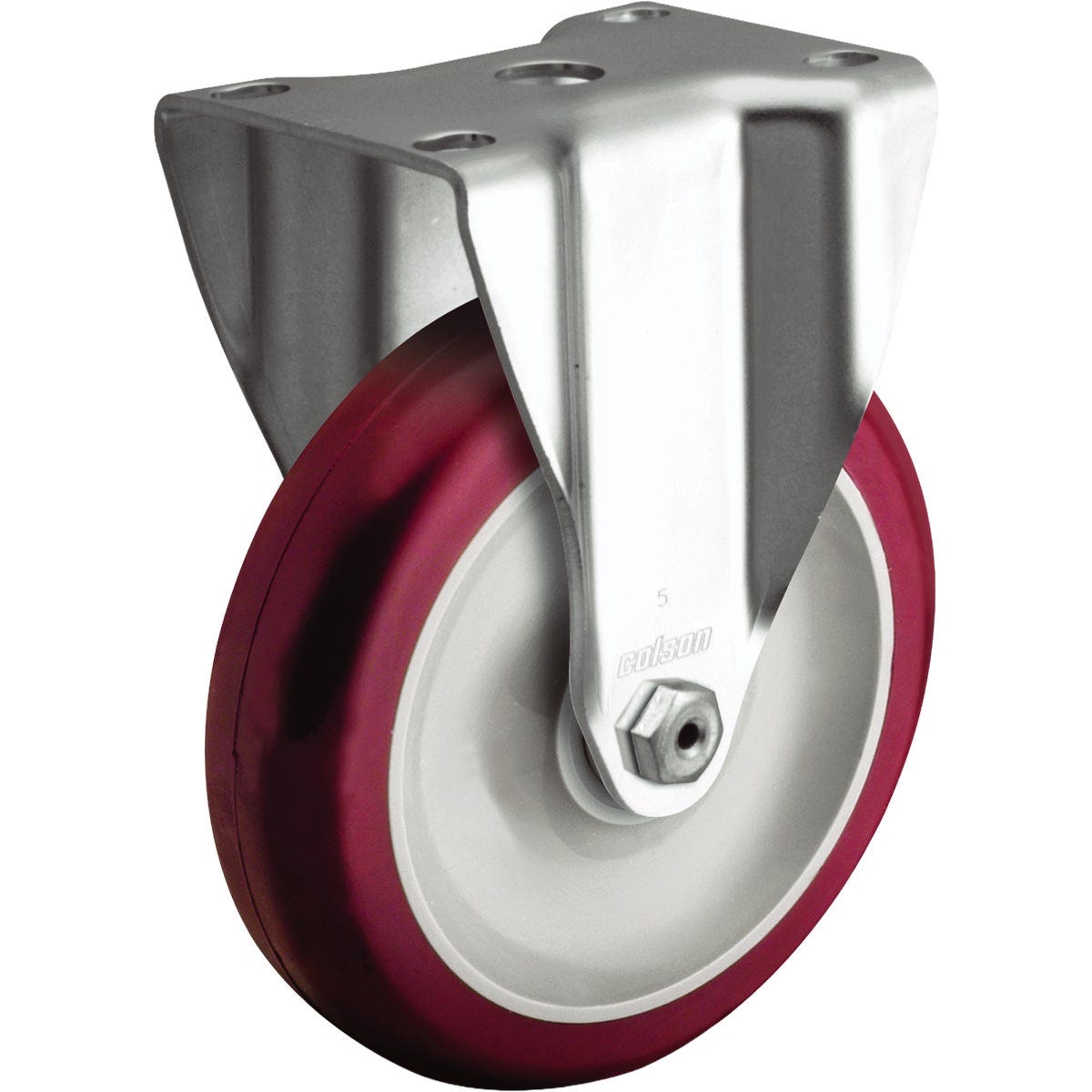 Colson 4 In. Red Polyurethane Rigid Plate Caster | True Value Hardware