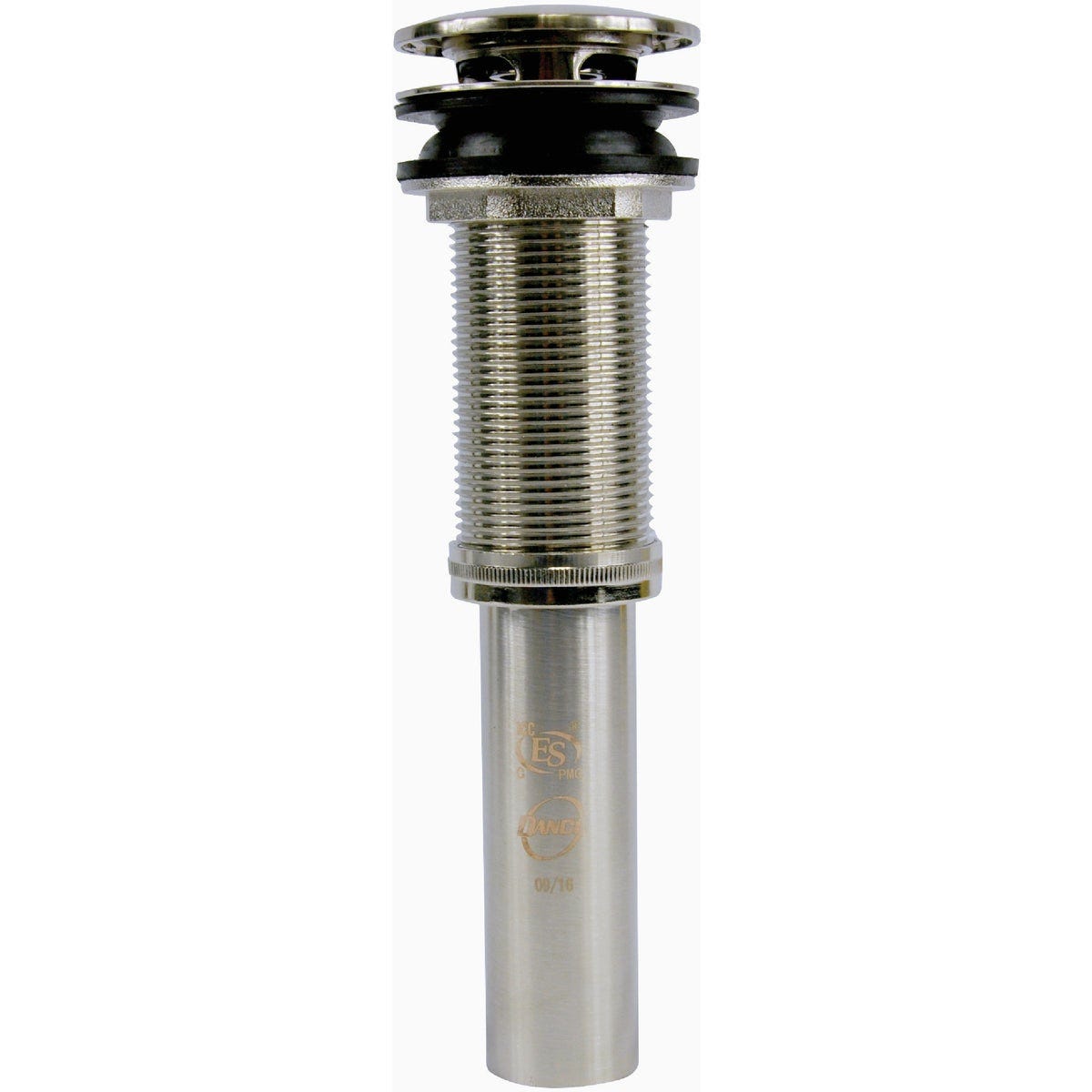 Danco Brushed Nickel Decorative Push-Button Sink Drain without Overflow Danco Brushed Nickel Decorative Push-Button Sink Drain without Overflow