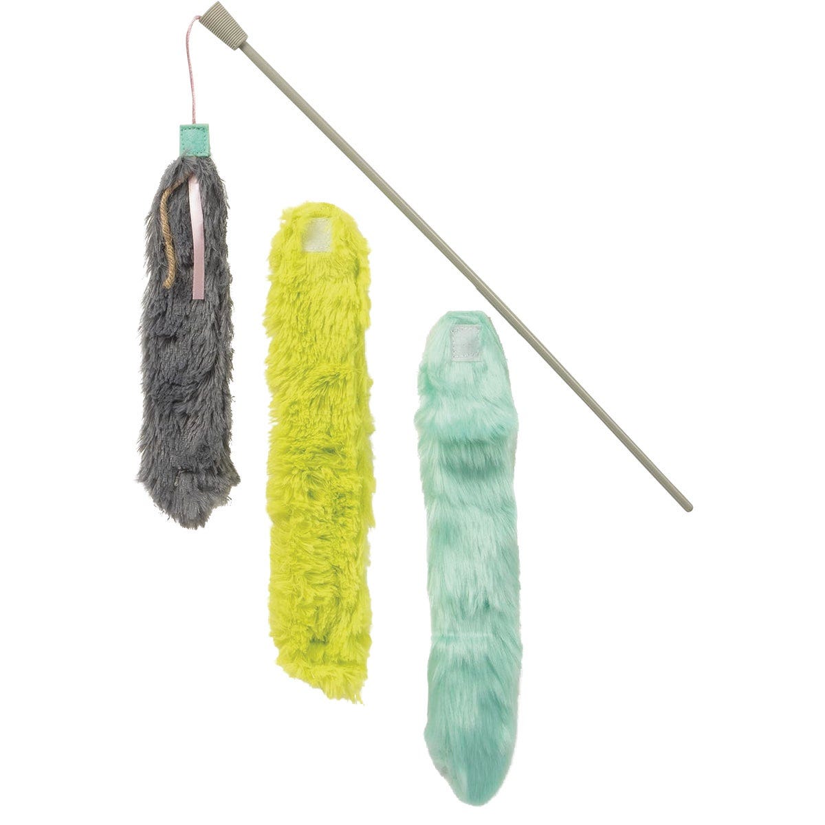 SmartyKat Crazy Catch 3-Part Breakaway Plush Catnip Wand Cat Toy
