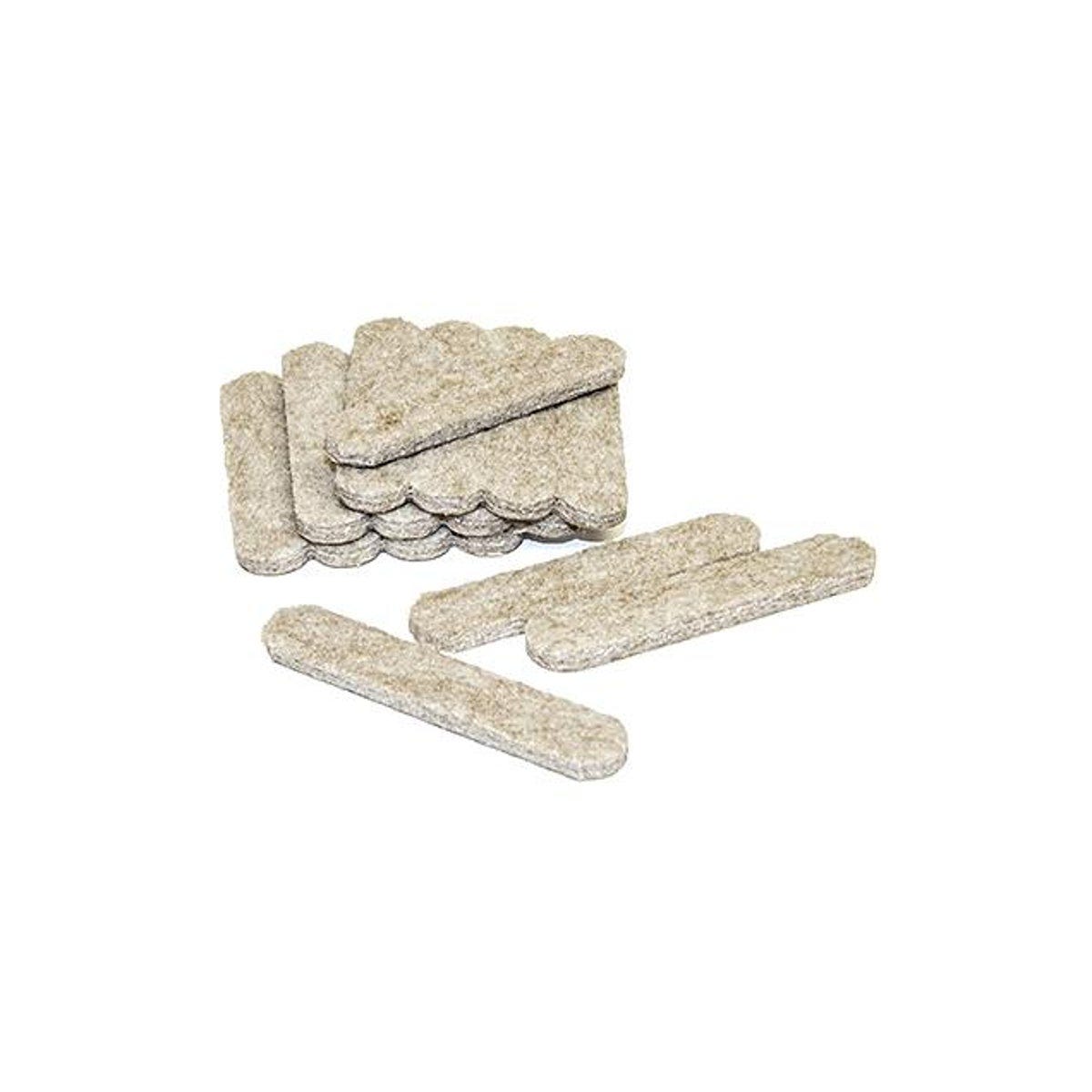 TruGuard 1/2 x 2-5/8 In. Self-Adhesive Tan Felt Strips (16-Pack)