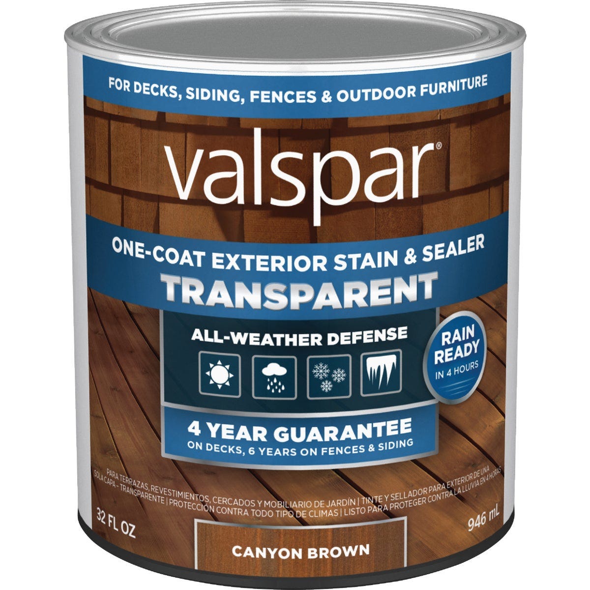 Valspar Transparent Deck Stain, Canyon Brown, 1 Qt. - photo 2 Valspar Transparent Deck Stain, Canyon Brown, 1 Qt. - photo 2