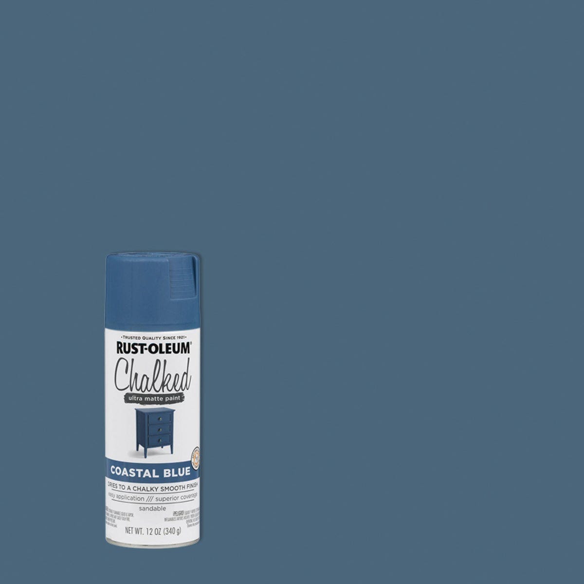 Rust-Oleum Chalked 12 Oz. Ultra Matte Spray Paint, Coastal Blue Rust-Oleum Chalked 12 Oz. Ultra Matte Spray Paint, Coastal Blue