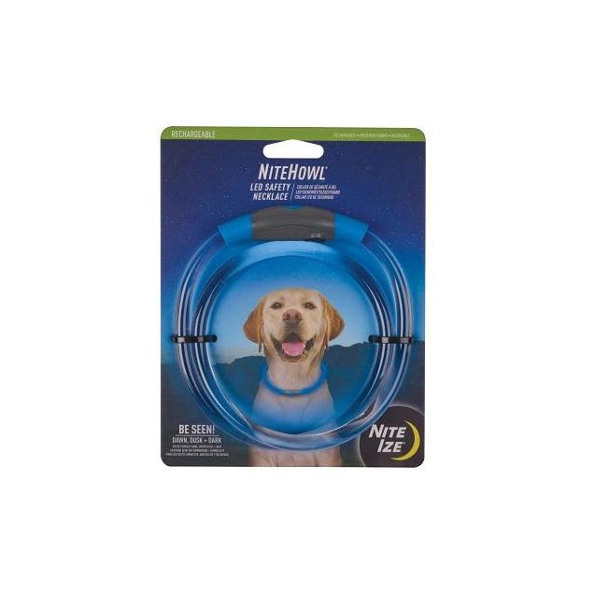 Nite Ize NiteHowl Blue Rechargeable LED Safety Dog Necklace