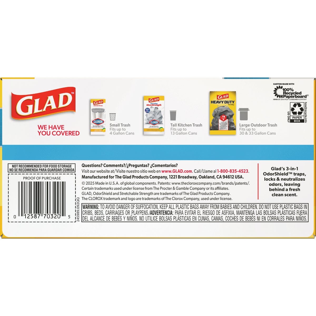 Glad ForceFlex MaxStrength 13 Gal. Grab Zone Drawstring Fresh Clean Odor Shield Trash Bags (34-Count) - photo 3 Glad ForceFlex MaxStrength 13 Gal. Grab Zone Drawstring Fresh Clean Odor Shield Trash Bags (34-Count) - photo 3
