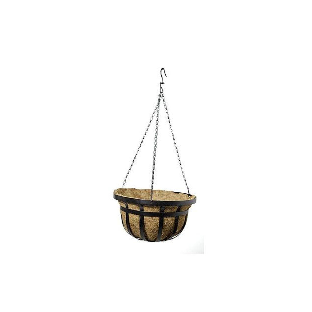 Green Thumb 14 In. Black Decorative Hanging Plant Basket Green Thumb 14 In. Black Decorative Hanging Plant Basket