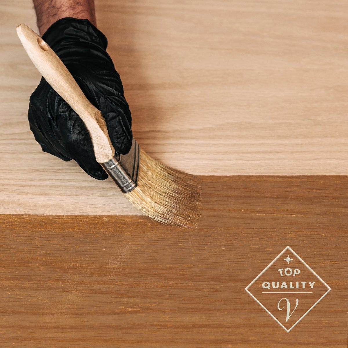Varathane Fast Dry Spring Oak Urethane Modified Alkyd Interior Wood Stain, 1/2 Pt. - photo 5