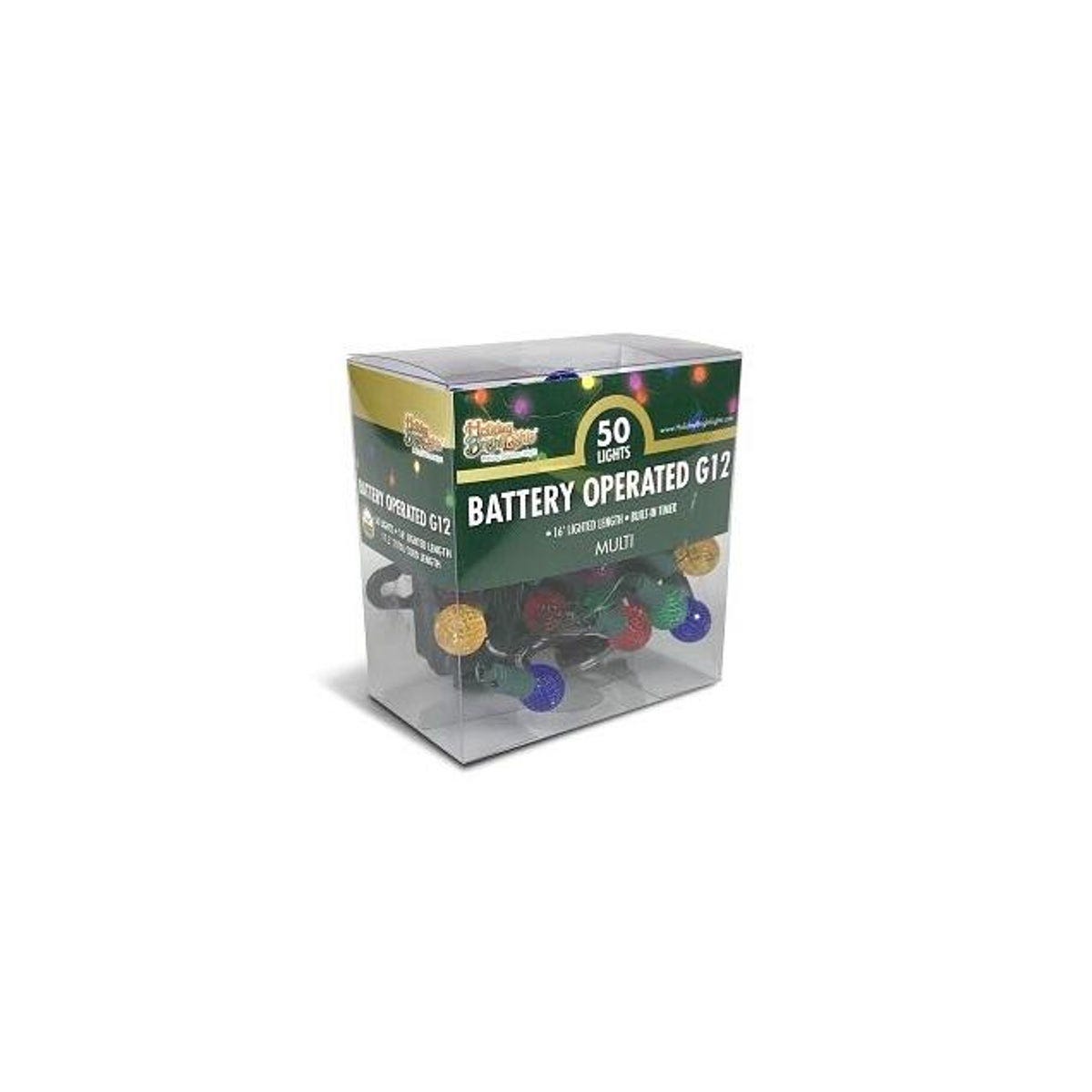 Holiday Bright Lights Multi Color 50-Bulb Battery Operated G12 Commercial Christmas String Lights - photo 2 Holiday Bright Lights Multi Color 50-Bulb Battery Operated G12 Commercial Christmas String Lights - photo 2