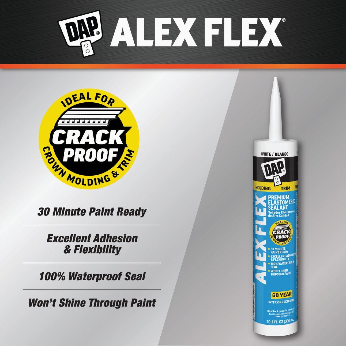 Dap Alex Flex 10.1 Oz. Premium Molding & Trim Acrylic Latex