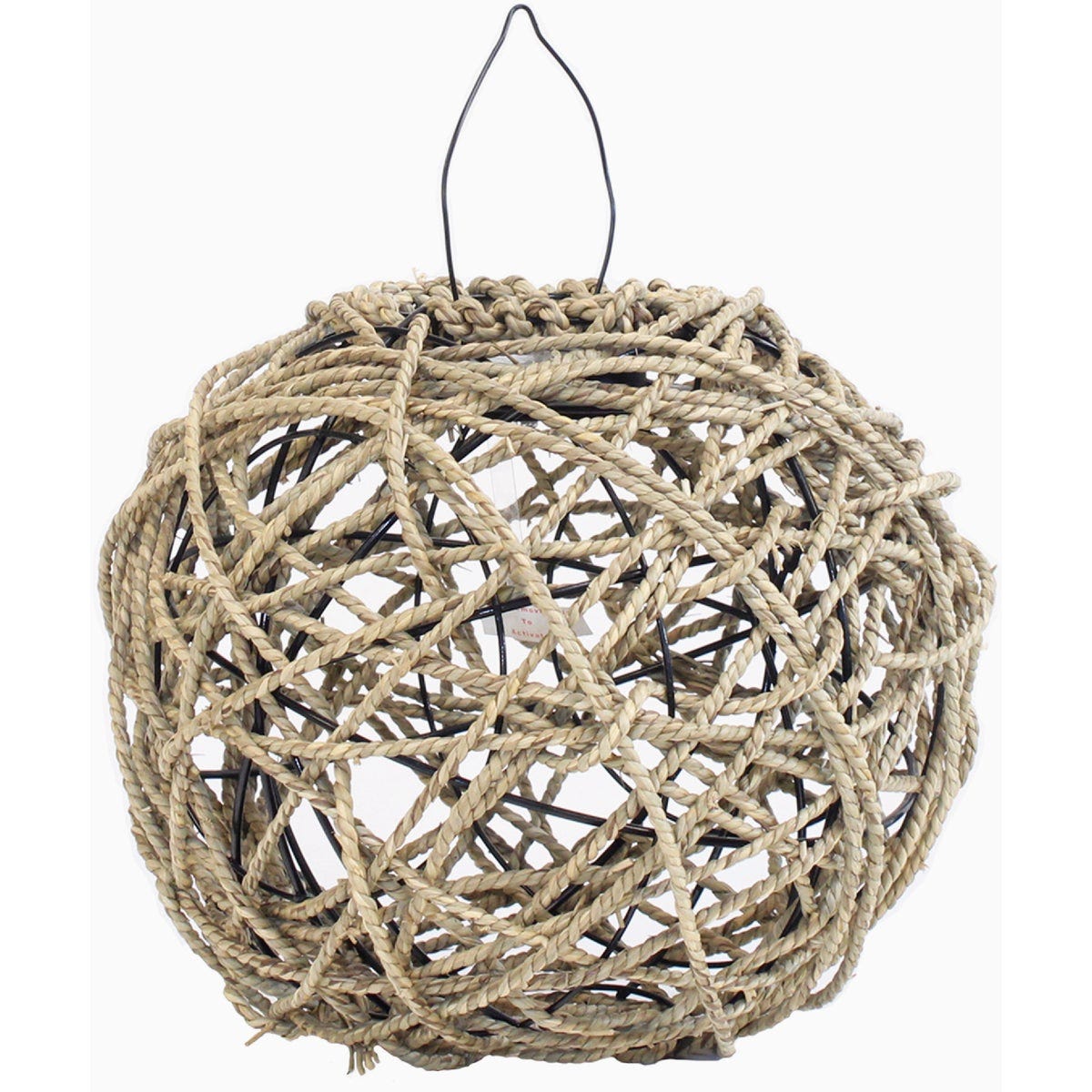 Echo Valley Lumisphere Seagrass Solar Lantern - Round Echo Valley Lumisphere Seagrass Solar Lantern - Round
