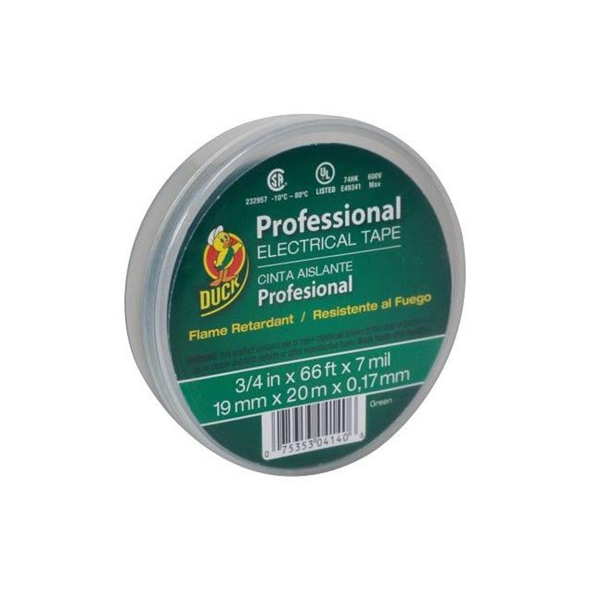 Duck 0.75 In. x 66 Ft. Green Vinyl Electrical Tape