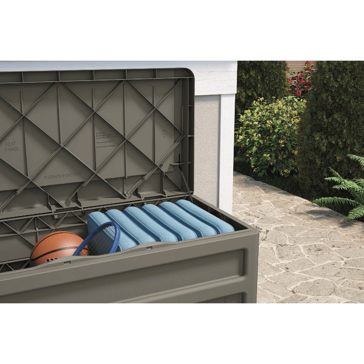Suncast 73 Gal. Stone Gray Medium Deck Box - photo 2 Suncast 73 Gal. Stone Gray Medium Deck Box - photo 2