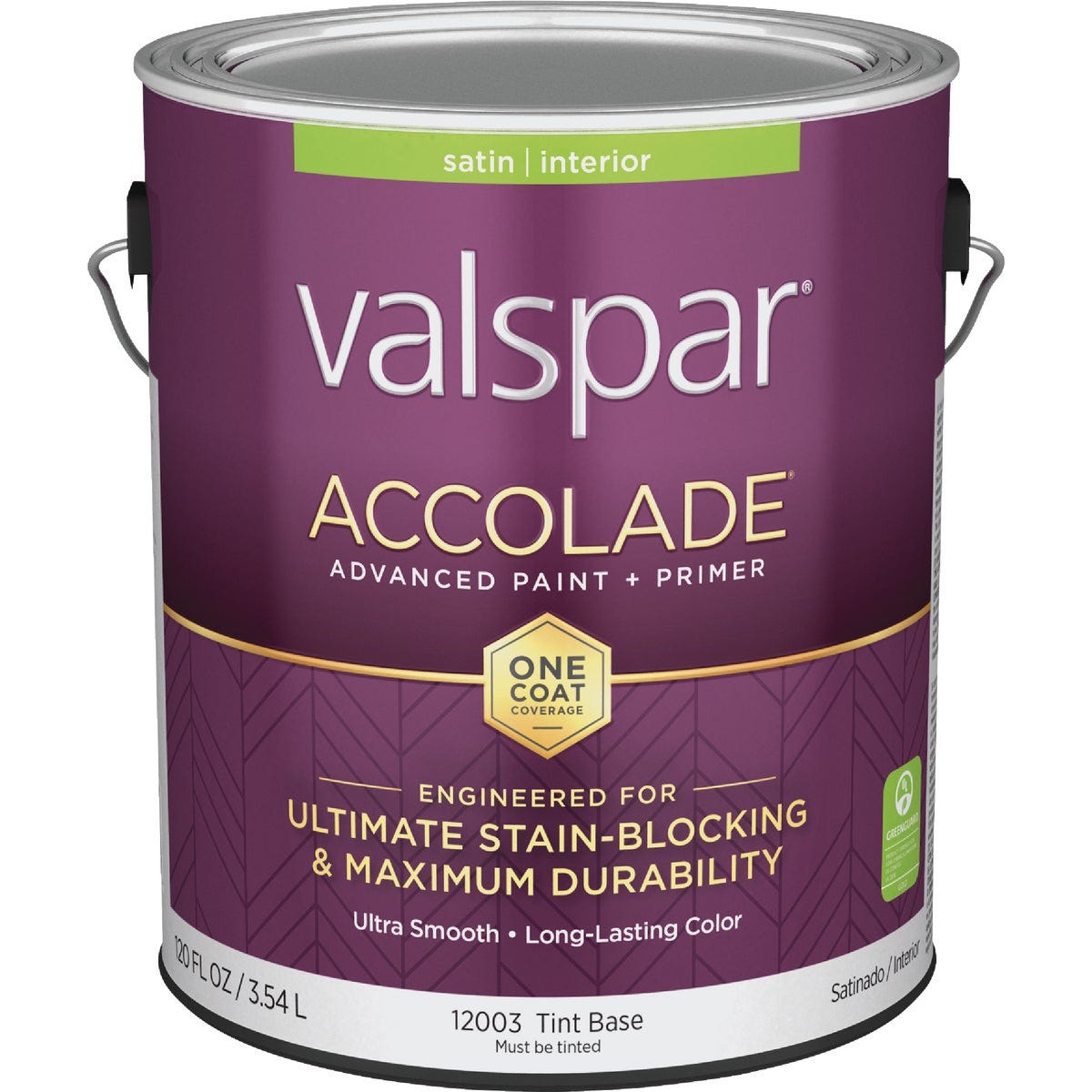 Valspar Accolade Super Premium 100% Acrylic Paint & Primer Satin Interior Wall Paint, Tint Base, 1 Gal.