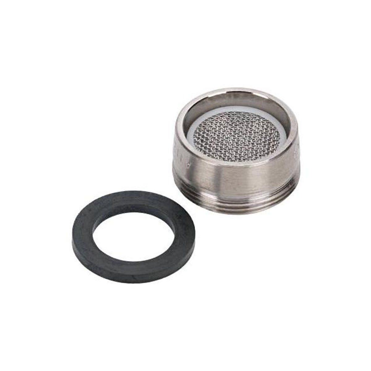 Baypointe Brushed Nickel Male Thread Replacement Brass Aerator Assembly Baypointe Brushed Nickel Male Thread Replacement Brass Aerator Assembly