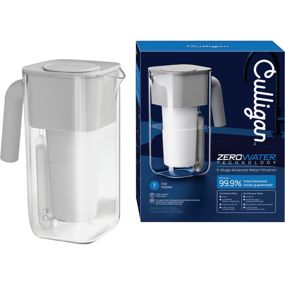 Culligan Zero 7-Cup Water Filter Pitcher, Blue - photo 2
