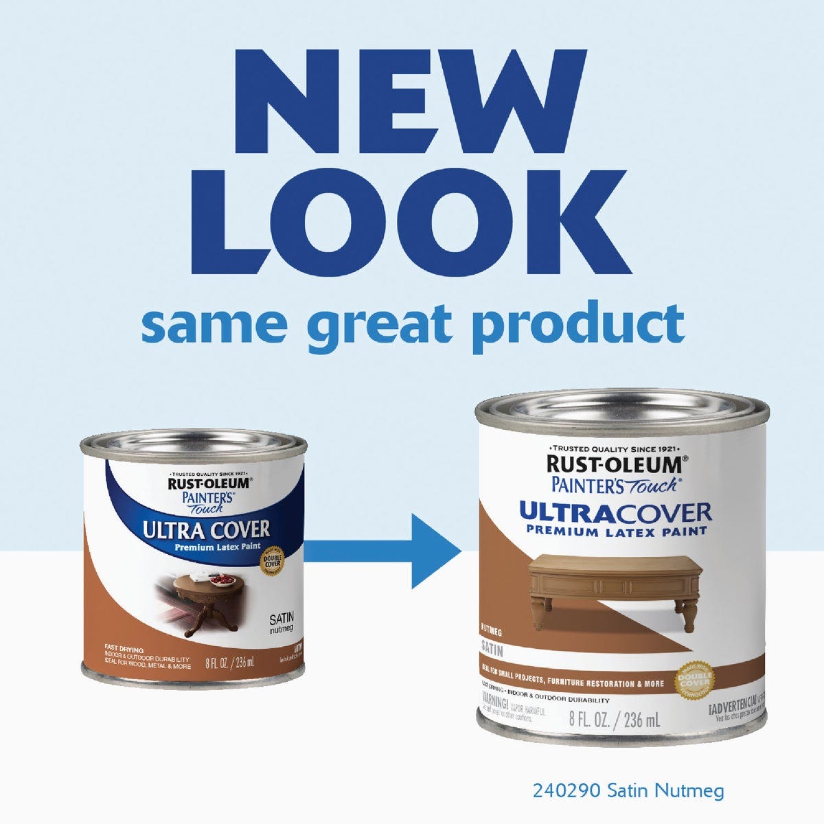 Rust-Oleum Painter's Touch 2X Ultra Cover Premium Latex Paint, Satin Nutmeg, 1/2 Pt. - photo 3