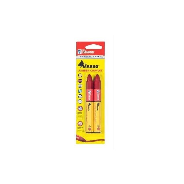 C.H. Hanson 2-Pack Red Lumber Crayon Markers C.H. Hanson 2-Pack Red Lumber Crayon Markers