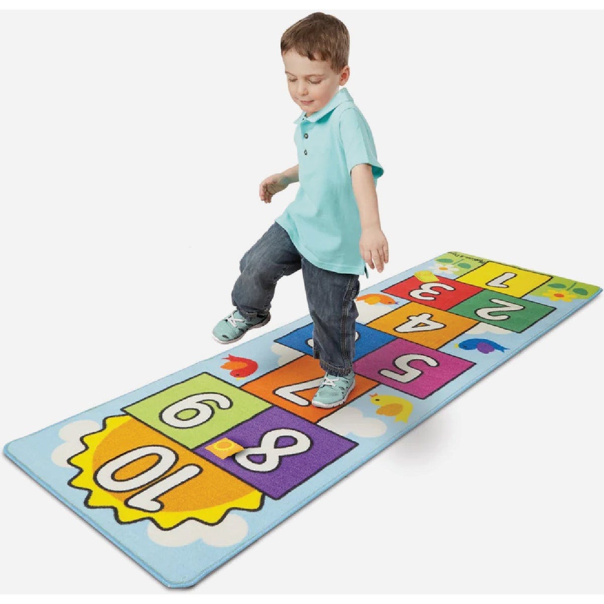 Melissa & Doug 78.5 In. x 26.5 In. Hop & Count Hopscotch Rug - photo 2