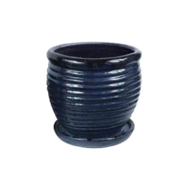 Trendspot 9 In. Drip Blue Honey Planter Trendspot 9 In. Drip Blue Honey Planter