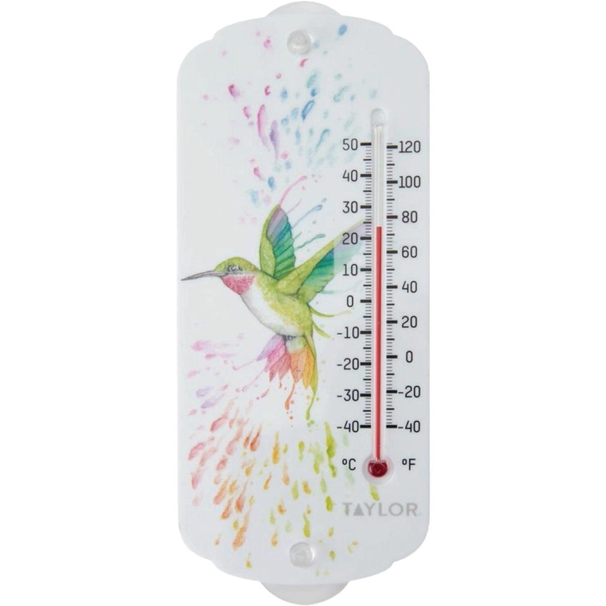 Taylor 8 In. Rainbow Hummingbird Tube Thermometer with Suction Cups - photo 2 Taylor 8 In. Rainbow Hummingbird Tube Thermometer with Suction Cups - photo 2
