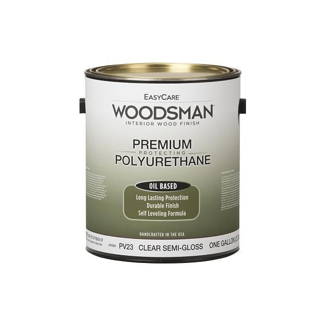 EasyCare Woodsman Fast Dry 1 Gal. Oil Base Varnish Polyurethane Interior Wood Finish, Clear Semi-Gloss
